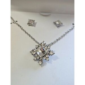 Charter Club silver tone necklace and earring set
